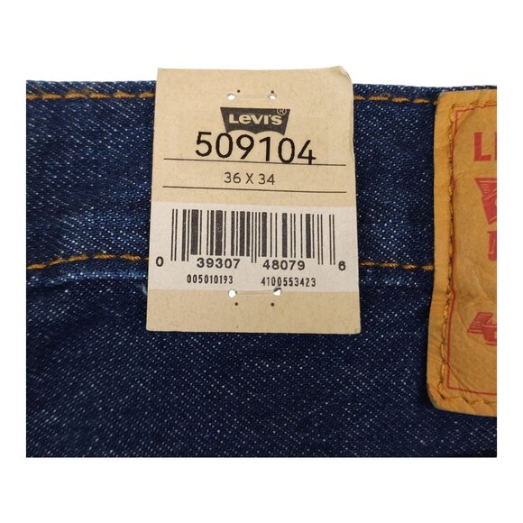 Levis 501 Mens Straight Leg Jeans 36x34 Blue Denim IRREGULAR, No Noticable Flaws - Picture 4 of 13